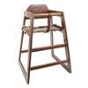 Thunder Group Walnut Finish Wood High Chair with Safety Harness Strap - WDTHHC019A 