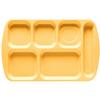 GET TR-151-BY Bright Yellow Plastic 15.5in x 9.8in 6-Compartment School Tray 