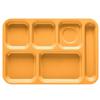 GET Tropical Yellow 14.4in x 9.8in 6 Compartment Cafeteria Tray - TR-152-TY 