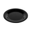 GET WP-6-BK Black Elegance Melamine 6.5in dia. Wide Rim Plate - 4dz 