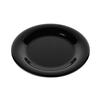 GET Black Elegance Melamine 7.5in dia. Wide Rim Plate - 4dz - WP-7-BK 