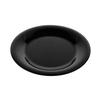 GET Black Elegance Melamine 9in dia. Wide Rim Plate - 2dz - WP-9-BK 