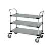 Quantum Food Service 36x18x37-1/2 304 Stainless Steel 3 Solid Shelf Utility Cart - WRSC-1836-3SS 