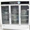 Used Turbo Air White78in Super Deluxe Three Glass Door Merchandising Freezer - TGF-72SDW-N 