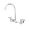 BK Resources BKF-8W-5G-G 8in Splash Mount NO LEAD Faucet Std Duty with 5in Gooseneck 