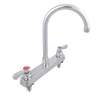BK Resources Deck Mount 3.5in NO LEAD Gooseneck Spout Faucet with 8in Center - BKF-8DM-3G-G 