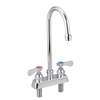 BK Resources Deck Mount 8in NO LEAD Gooseneck Spout Faucet with 4in Center - BKF-4DM-8G-G 
