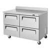 Turbo Air 49in Stainless Worktop Cooler 12cuft 4 Drawers - TWR-48SD-D4-N 