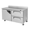 Turbo Air 60in Commercial Worktop Cooler 16cuft Stainless 2 Drawers - TWR-60SD-D2-N 