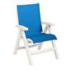 Grosfillex 2ea Belize Midback Folding Patio Blue Sling Chair 