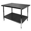 GSW USA WT-E2484 24inx 84in Stainless Work Table with Galvanized Undershelf 