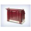 Food Warming Equipment 6ft Mobile Can & Bottle Bar Mahogany Exterior with Ice Bin - AS-CB-6-MW 