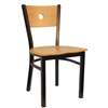 H&D Commercial Seating Metal Moon Back Chair Veneer Seat & Back with Finish Options - 6149 