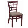 H&D Commercial Seating Wooden Window Back Chair with Black Vinyl Seat & Finish Option - 8290 VINYL 