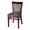 H&D Commercial Seating Wood Schoolhouse Back Banquet Chair with Black Vinyl Seat - 8239 VINYL 