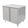 GSW USA CTD-2448H 48inx 24in 18 Gauge Stainless Steel Work Table with Cabinet Base 