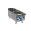 Globe 12in Natural Gas Hot Plate 2 Burners with Manual Controls - GHP12G 