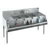 Krowne Metal 3 Compartment Bar Sink 19"D with Two 18in Drainboards Stainless - KR19-63C 