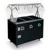 Vollrath 4 Well Hot Food Steam Table Portable Black with Solid Base - T38710 