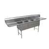 GSW USA 84.5in Three Compartment 16in x 20in x 12in Stainless Steel Sink - SE16203D18 