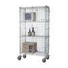 Focus Foodservice 18inx60inx63in Four-Shelf Chrome Mobile Security Cage - FMSEC18604 