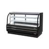 Turbo Air 72.5in Non-Refrigerated Curved Glass Dry Bakery Display Case - TCGB-72DR-W(B) 