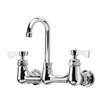 Krowne Metal Royal 8in Wall Mount Faucet with 6in Gooseneck Spout LOW LEAD - 14-801L 
