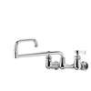 Krowne Metal Royal 18in Double Jointed Spout Faucet 8in Wall Mount LOW LEAD - 14-818L 