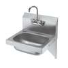 Krowne Metal 16in Wide Hand Sink with Side Supports & 3.5in Gooseneck Faucet - HS-10 