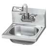 Krowne Metal 16in Wide Hand Sink with 3.5in Heavy Duty Gooseneck Spout Faucet - HS-22 