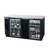 beverage-air 69in Two-Section Glass Door Bar Cooler with Black Exterior - BB68HC-1-G-B 