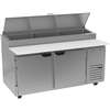 beverage-air 67in Two Section Refrigerated Pizza Prep Table - DP67HC 