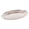 Browne Foodservice 19.5in x 13.5in Stainless Oval Platter Rolled Edge - 574185 