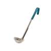 Browne Foodservice 9946TL 6oz Serving Ladle Stainless 13in Long with Teal Handle 