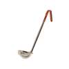 Browne Foodservice 8oz Serving Ladle Stainless 13in Long with Orange Handle - 9948OR 