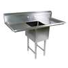 John Boos 1 Compartment Sink 18in x 24in x 14in Bowl Two 18in Drainboards - 1B18244-2D18-X 