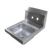 John Boos 9in x 9in x 4.5in Wall Mount Hand Sink with 4in Center - PBHS-W-0909-X 