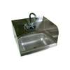 John Boos 14in x 10in x 5in Hand Sink 4in Center with Faucet & Splash Guards - PBHS-W-1410-P-SSLR-X 