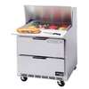 beverage-air 36in Cutting Top Refrigerated Prep Table with 10 Pans & Drawers - SPED36HC-10C-2 