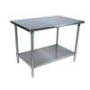 John Boos 108in x 24in All Stainless Work Table 16 Gauge with Undershelf - ST6-24108SSK-X 