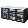 beverage-air 72in Glass Door Back-Bar Refrigerator with Black Exterior - BB72HC-1-G-B-27 