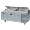 Randell 8395N-290-PCB 95in Wide Three Door Pizza Prep Table with Cutting Board 