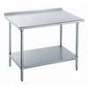 Advance Tabco SLAG-308-X 96in x 30in All Stainless Work Table 16 Gauge with Undershelf 
