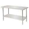 Advance Tabco Heavy Duty 48in x 24in All Stainless Work Table with Undershelf - MSLAG-244-X 