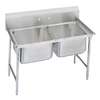 Advance Tabco 2 Compartment Sink 18 Gauge 16in x 20in x 12in Bowls Stainless - 9-2-36 