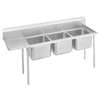 Advance Tabco 3 Compartment Sink 18 Gauge 16inx20in Bowls 18in Drainboard - T9-3-54-18*-X 