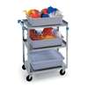 Lakeside 18.33"W x 30.8"L stainless steel 3-Shelf Utility Cart with 300lb Capacity - 322 