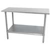 Advance Tabco 30in x 24in stainless steel Work Table 18 Gauge with Galvanized Undershelf - TT-240-X 