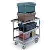 Lakeside 22.4"W x 38.6"L stainless steel 3-Shelf Utility Cart with 700lb Capacity - 744 