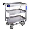 Lakeside 22.4"W x 54.6"L stainless steel 3-Shelf Utility Cart with 700lb Capacity - 759 